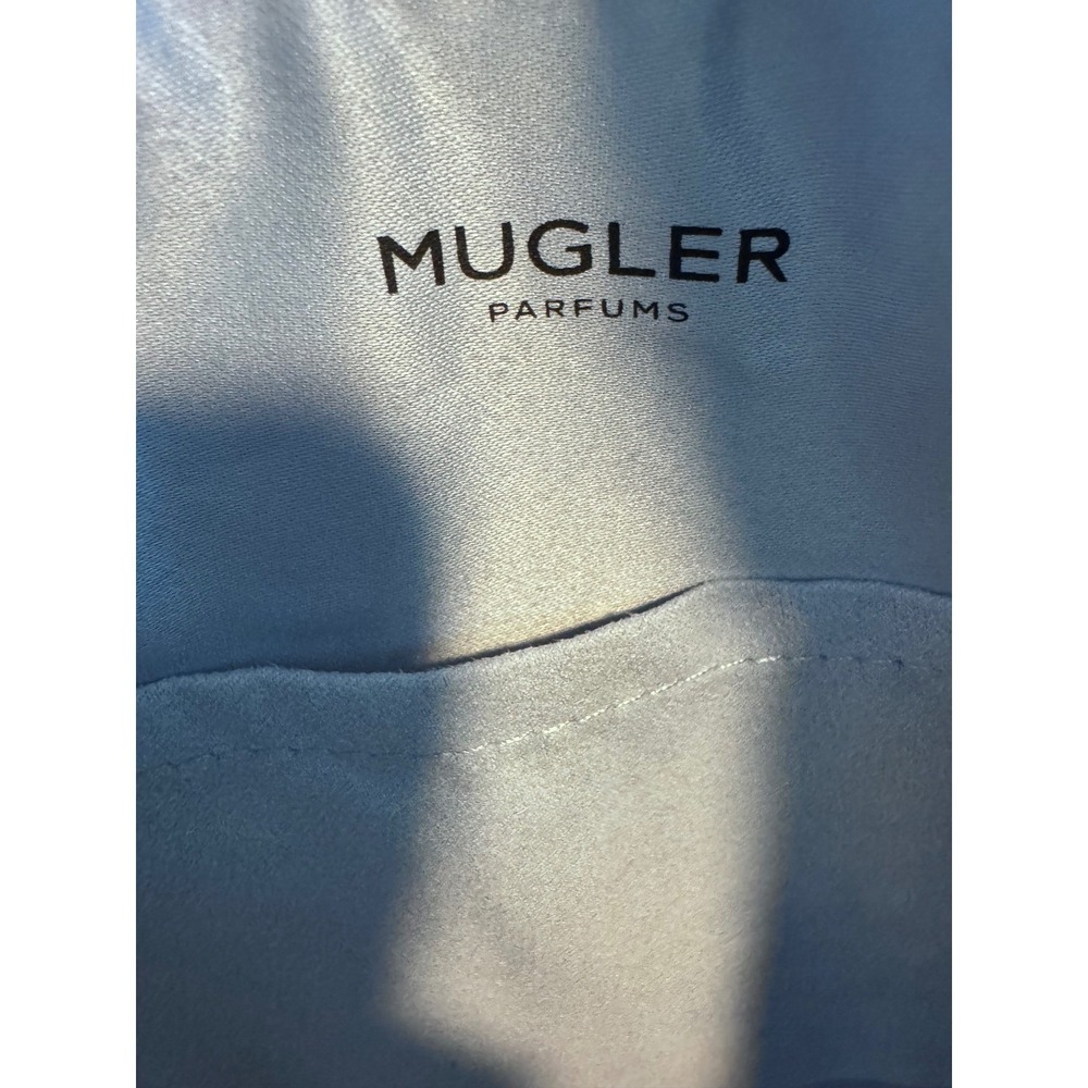 MUGLER Black Tote Bag LargeMetallic‎ Embossed Logo - Picture 3 of 4